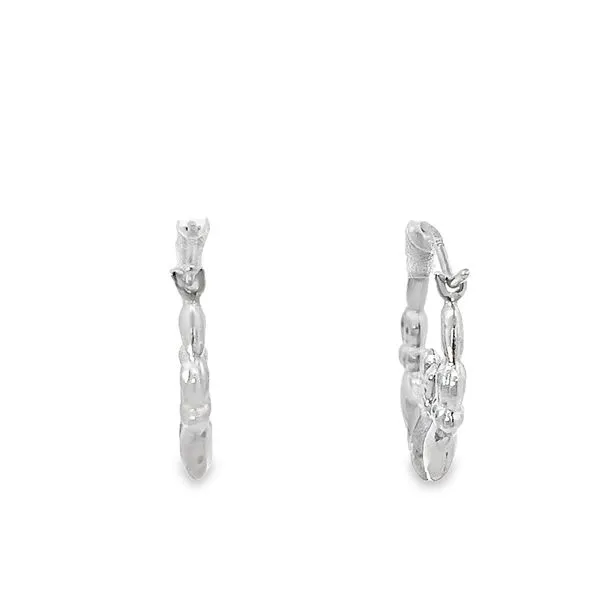 White Gold Claddaugh Hoops Image 4 Simones Jewelry, LLC Shrewsbury, NJ