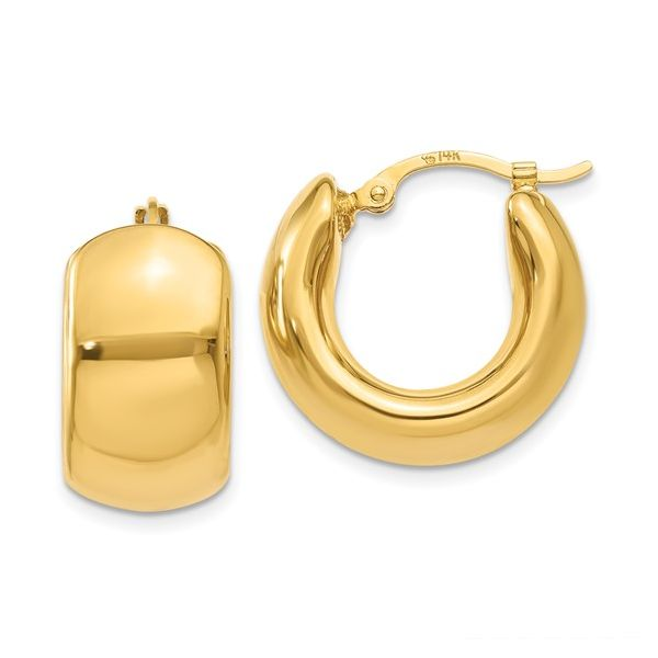 Wide Gold Small Hoops Simones Jewelry, LLC Shrewsbury, NJ