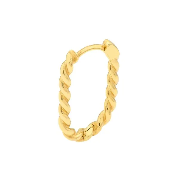 Small Oval Twist Hoop Earrings Image 2 Simones Jewelry, LLC Shrewsbury, NJ