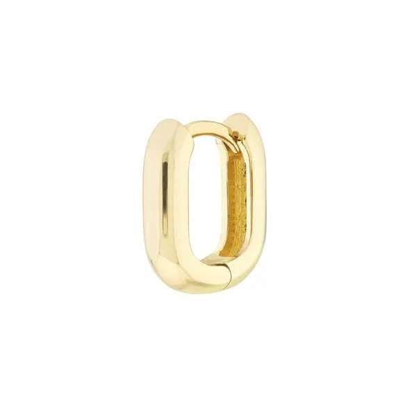 Oblong Polished Hoops Image 4 Simones Jewelry, LLC Shrewsbury, NJ
