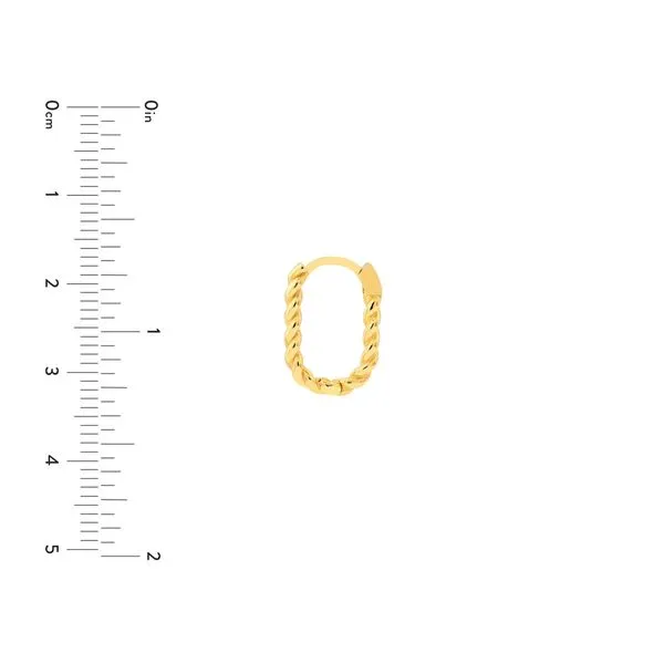 Petite Oval Twist Hoop Earrings Image 4 Simones Jewelry, LLC Shrewsbury, NJ