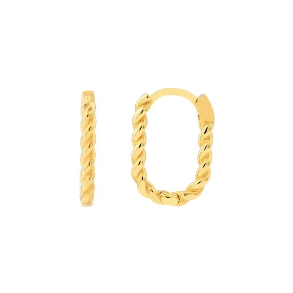 Petite Oval Twist Hoop Earrings Simones Jewelry, LLC Shrewsbury, NJ