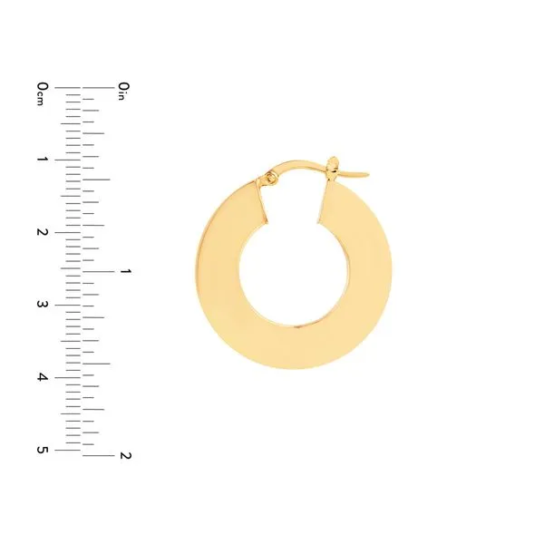 14K Round Hoop Earrings Image 2 Simones Jewelry, LLC Shrewsbury, NJ