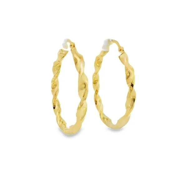 14K Yellow Twisted 1.25