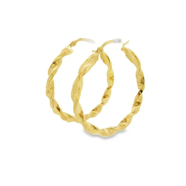 14K Yellow Twisted 1.25