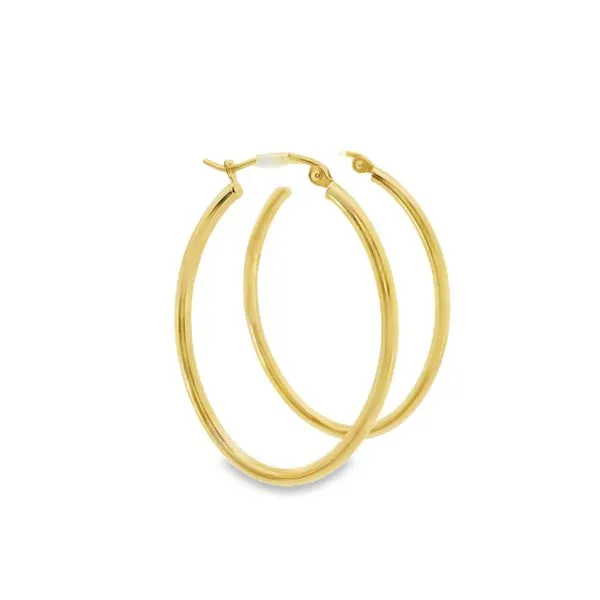 14K Yellow Oval 1 3/8