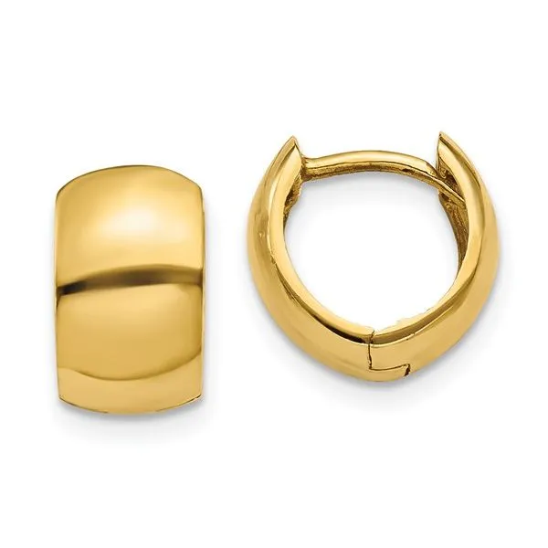 14K Yellow Small Huggy Earring 4.8mm Wide Simones Jewelry, LLC Shrewsbury, NJ
