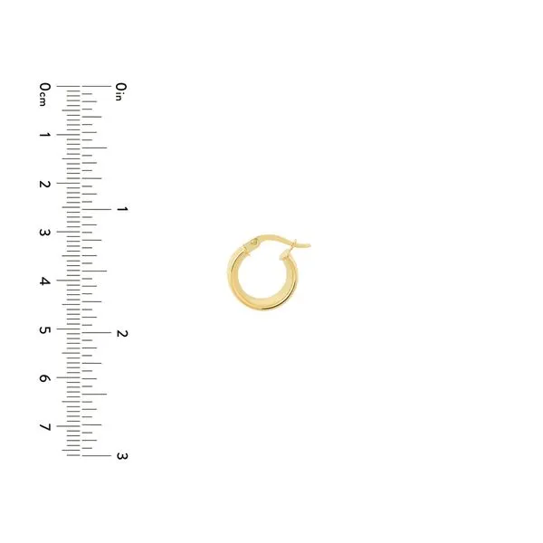 14K Yellow Hoops Image 2 Simones Jewelry, LLC Shrewsbury, NJ