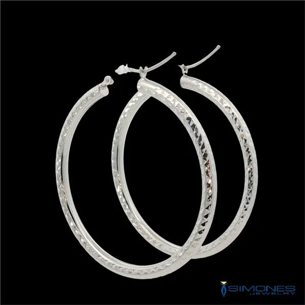 14K White Gold Earrings Image 3 Simones Jewelry, LLC Shrewsbury, NJ