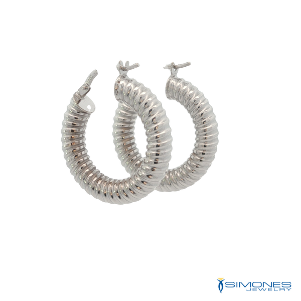 14K White Gold Earrings Image 3 Simones Jewelry, LLC Shrewsbury, NJ