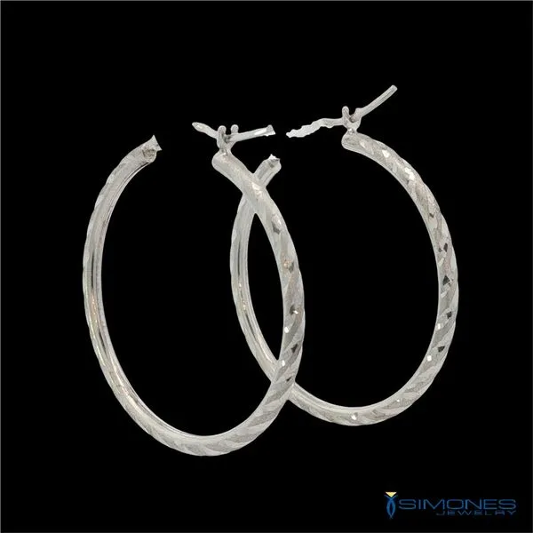 14K White Gold Earrings Image 3 Simones Jewelry, LLC Shrewsbury, NJ