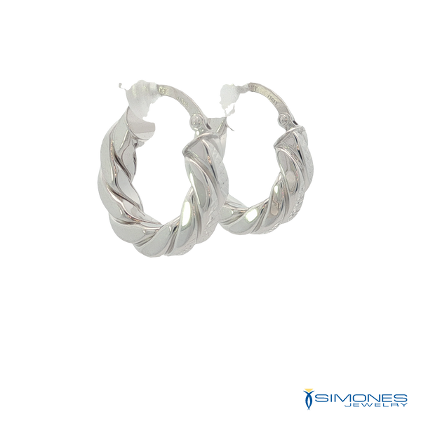 14K White Gold Earrings Image 2 Simones Jewelry, LLC Shrewsbury, NJ