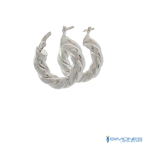 14K White Gold Earrings Image 3 Simones Jewelry, LLC Shrewsbury, NJ