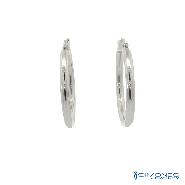 14K White Gold Hoops Simones Jewelry, LLC Shrewsbury, NJ