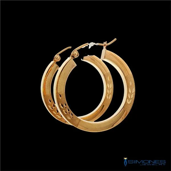 14K Yellow Gold Earrings Image 3 Simones Jewelry, LLC Shrewsbury, NJ