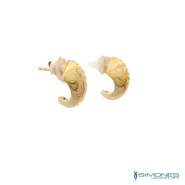 14K yellow Gold Earrings Image 2 Simones Jewelry, LLC Shrewsbury, NJ