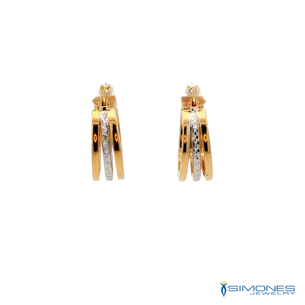 14K Yellow & White Gold Earrings Simones Jewelry, LLC Shrewsbury, NJ