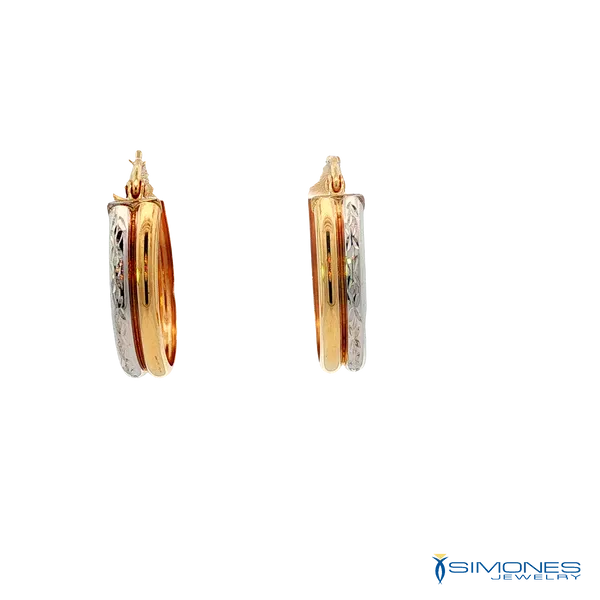 14K Yellow & White Gold Earrings Simones Jewelry, LLC Shrewsbury, NJ