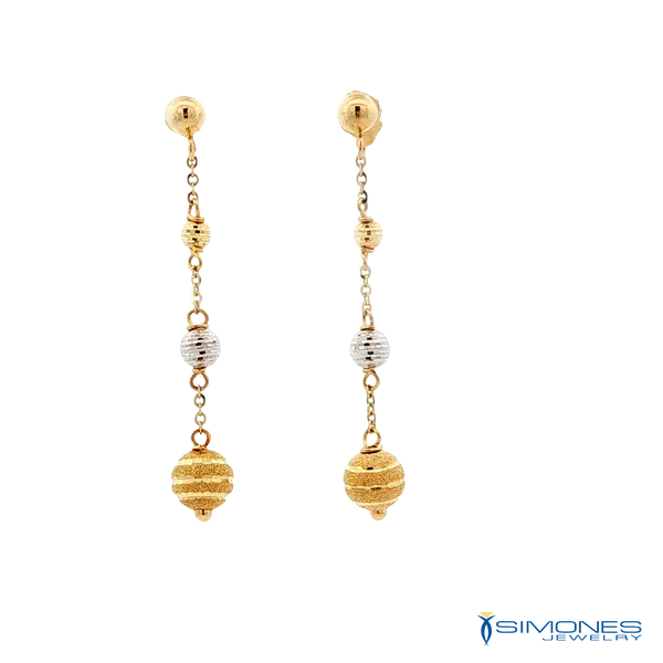 14K Yellow & White Gold Earrings Simones Jewelry, LLC Shrewsbury, NJ