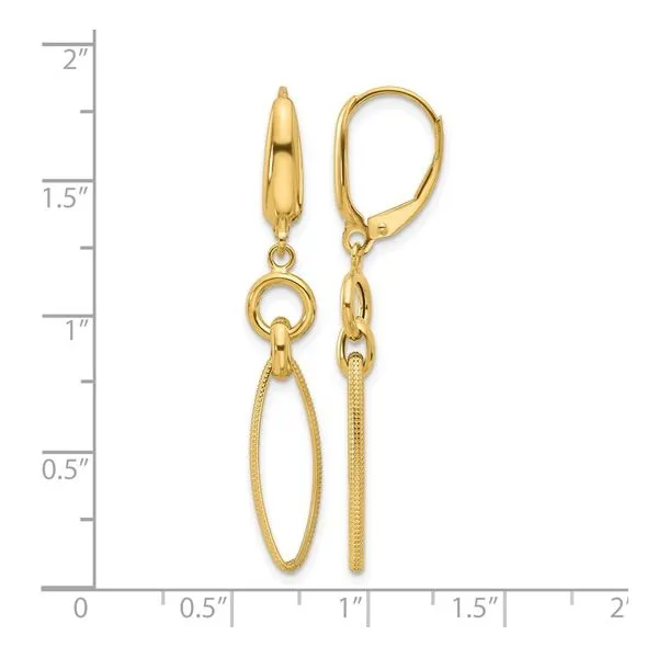 Double Loop Dangle Leverback Earrings Image 2 Simones Jewelry, LLC Shrewsbury, NJ