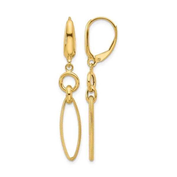Double Loop Dangle Leverback Earrings Simones Jewelry, LLC Shrewsbury, NJ