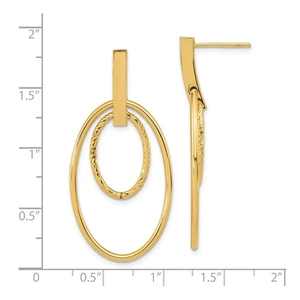 Diamond Cut Post Dangle earrings Image 2 Simones Jewelry, LLC Shrewsbury, NJ