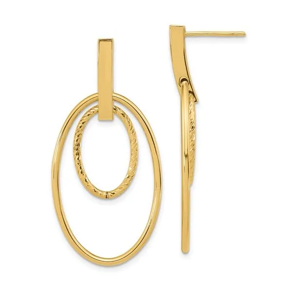 Diamond Cut Post Dangle earrings Simones Jewelry, LLC Shrewsbury, NJ