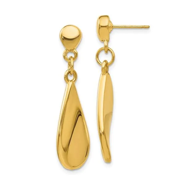 14K Yellow Gold Post Dangle Earrings Simones Jewelry, LLC Shrewsbury, NJ