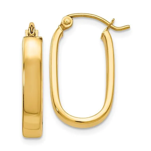 Gold Oval Hoop Earrings Simones Jewelry, LLC Shrewsbury, NJ