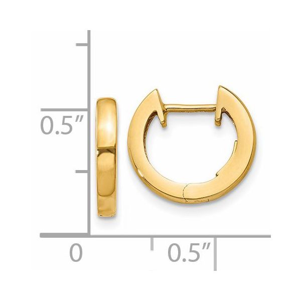 Gold Huggie Earrings Image 2 Simones Jewelry, LLC Shrewsbury, NJ