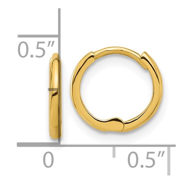 14K Yellow Gold Huggie Earrings Image 2 Simones Jewelry, LLC Shrewsbury, NJ