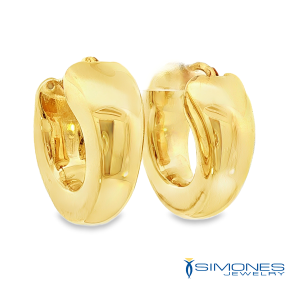 14K Yellow Hoop Earrings Image 2 Simones Jewelry, LLC Shrewsbury, NJ