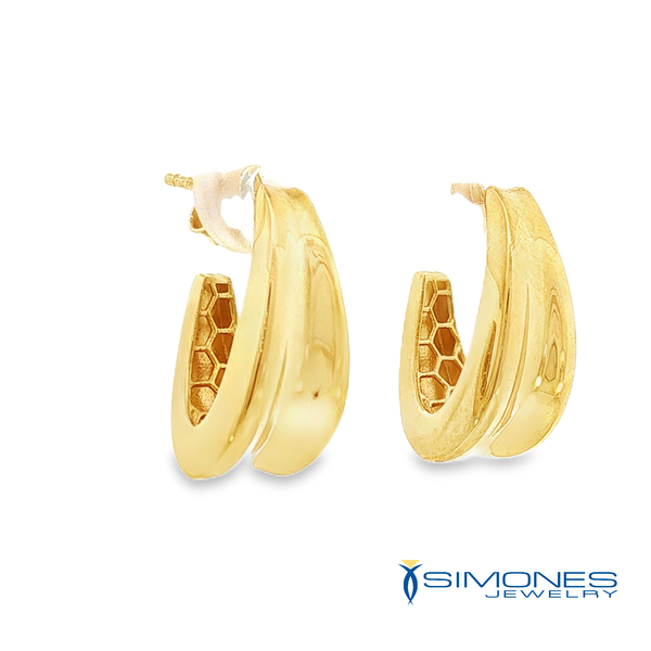 14K Yellow Earrings Image 2 Simones Jewelry, LLC Shrewsbury, NJ