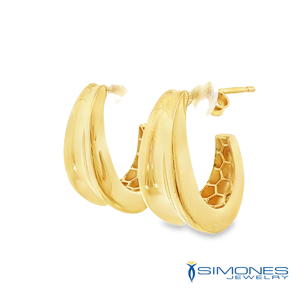 14K Yellow Earrings Image 3 Simones Jewelry, LLC Shrewsbury, NJ