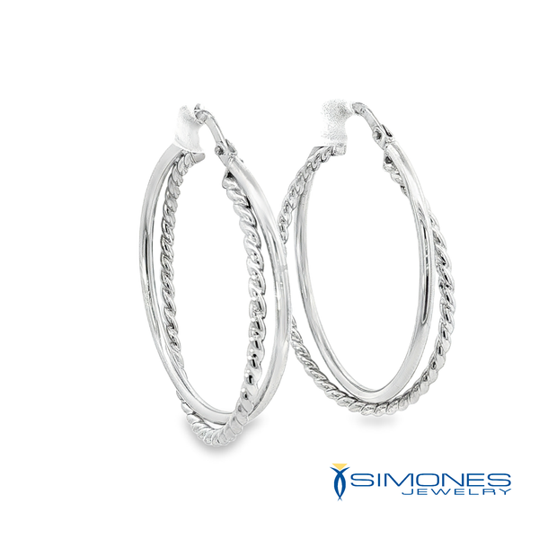 14K White Earrings Image 2 Simones Jewelry, LLC Shrewsbury, NJ