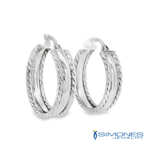 14K White Earrings Image 2 Simones Jewelry, LLC Shrewsbury, NJ