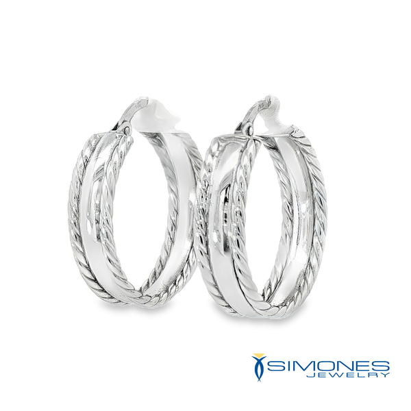 14K White Earrings Image 3 Simones Jewelry, LLC Shrewsbury, NJ