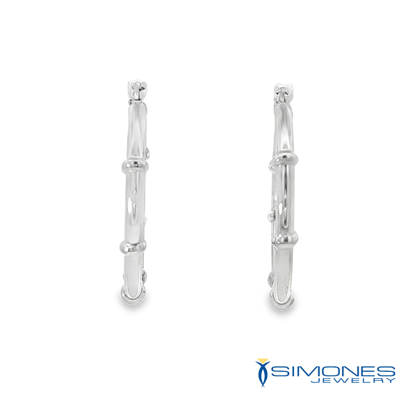 14K White Earrings Image 2 Simones Jewelry, LLC Shrewsbury, NJ