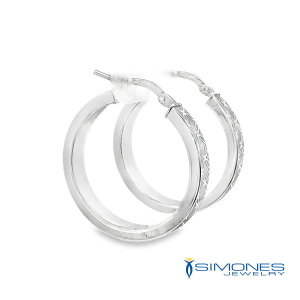 14K White Earrings Image 3 Simones Jewelry, LLC Shrewsbury, NJ