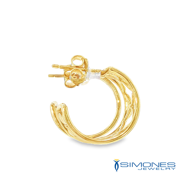 14K Yellow Gold Earrings Image 3 Simones Jewelry, LLC Shrewsbury, NJ