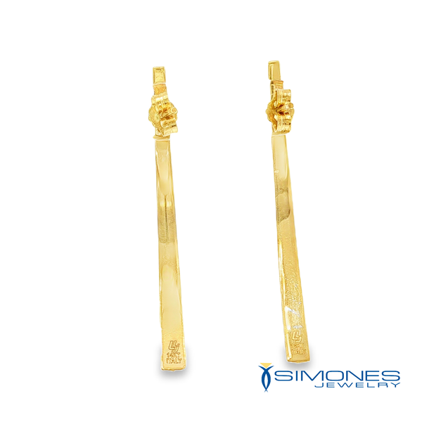 14K Yellow Gold Earrings Image 3 Simones Jewelry, LLC Shrewsbury, NJ