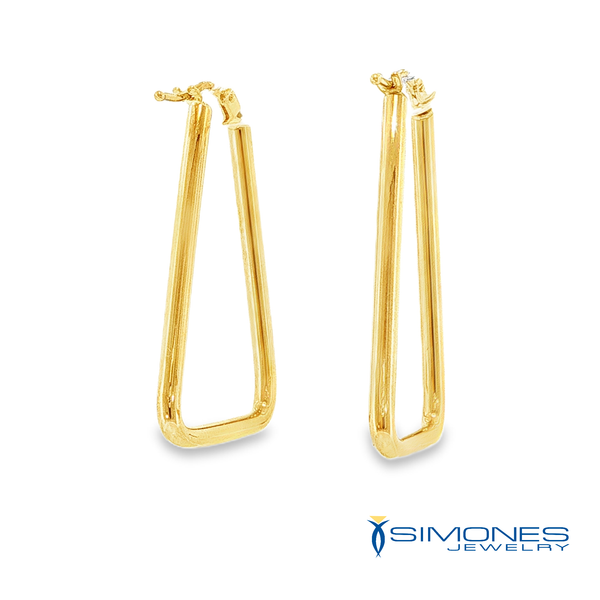 14K Yellow Gold Hoop Earrings Image 3 Simones Jewelry, LLC Shrewsbury, NJ