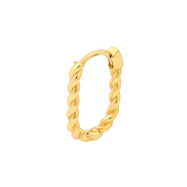 Petite Oval Twist Hoop Earrings Image 2 Simones Jewelry, LLC Shrewsbury, NJ