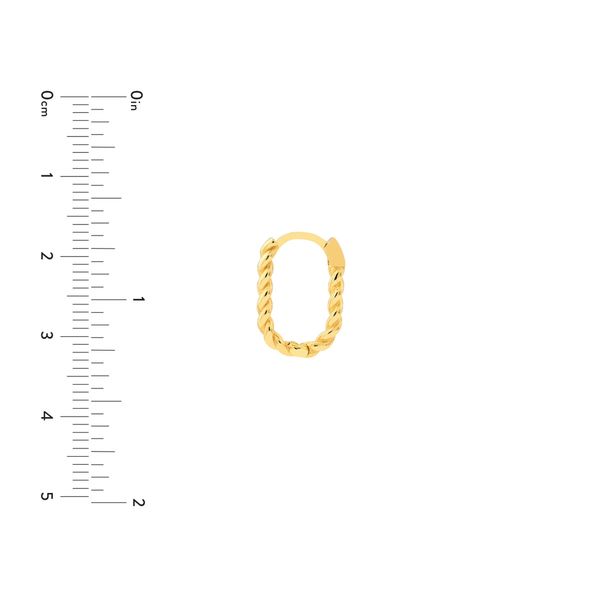 Petite Oval Twist Hoop Earrings Image 4 Simones Jewelry, LLC Shrewsbury, NJ
