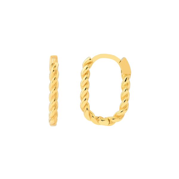 Petite Oval Twist Hoop Earrings Simones Jewelry, LLC Shrewsbury, NJ