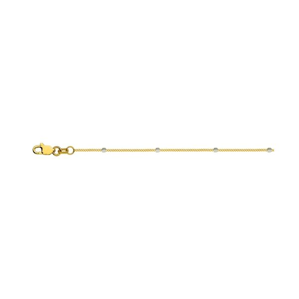 Gold Cube Bead Chain Simones Jewelry, LLC Shrewsbury, NJ