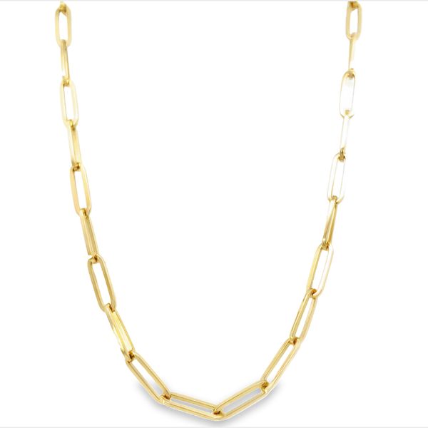 14K Yellow Solid Paper Clip Neck Simones Jewelry, LLC Shrewsbury, NJ