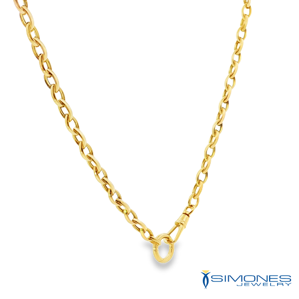 14K Yellow Double Lock Necklace Image 2 Simones Jewelry, LLC Shrewsbury, NJ