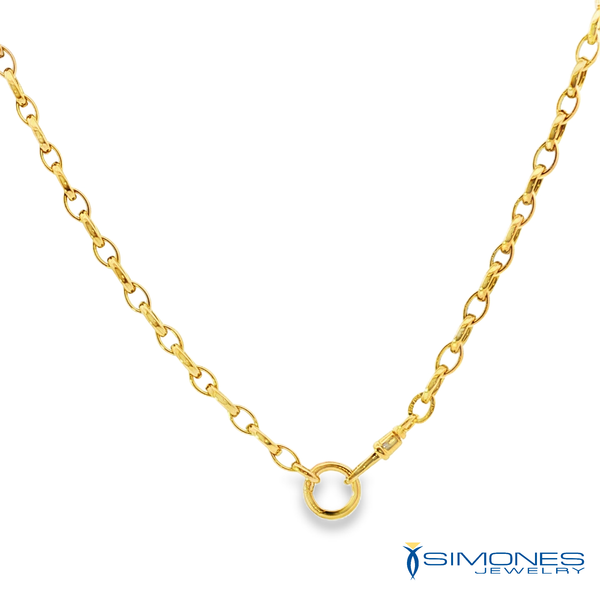 14K Yellow Double Lock Necklace Simones Jewelry, LLC Shrewsbury, NJ