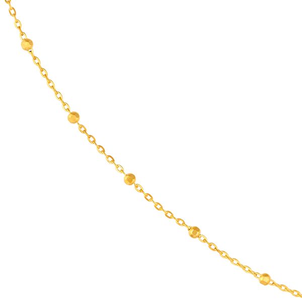 14K Yellow Fancy Bead Chain Image 2 Simones Jewelry, LLC Shrewsbury, NJ